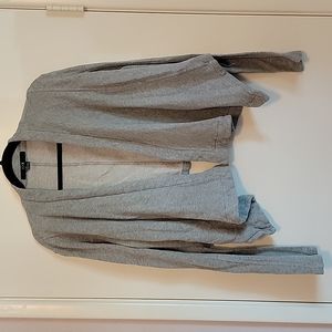 Forever 21 Large Gray Drape-Front Open Front Cardigan